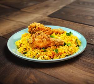 Plain Biryani + 1 Pc Fried Chicken + Raita
