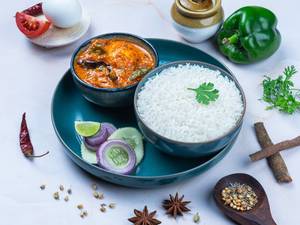 Kadhai Egg Curry With Rice