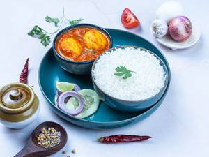 Egg Curry With Rice