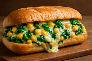 Jain Spinach & Corn Sadwich