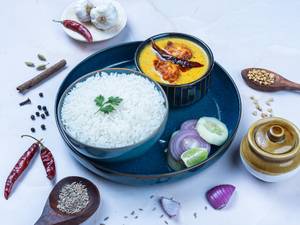 Kadhi Pakoda With Rice