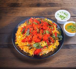 Chicken 65 Biryani Boneless [700Gram] + Raitha
