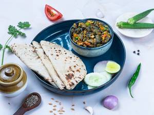 Bhindi Fry With Bread