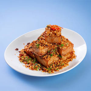 Fried Turnip Cake With Vegetables