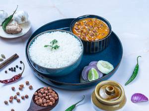Brown Chana Masala With Rice