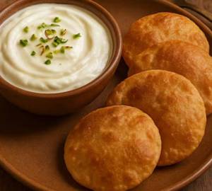 Shrikhand With Poori [ 8 Poori ]