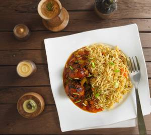 Veg manchurian with fried rice