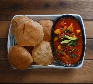 6 Poori with Sabzi