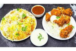 Fried chicken Biryani