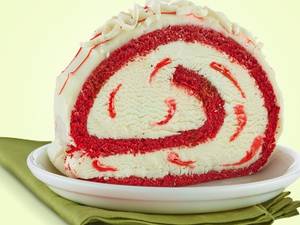 Red Velvet Roll Cake Slice