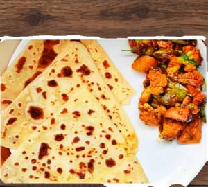 4 Plain Paratha with Sabzi