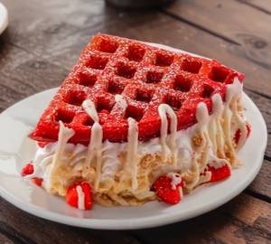 Romantic Redvelvet waffle