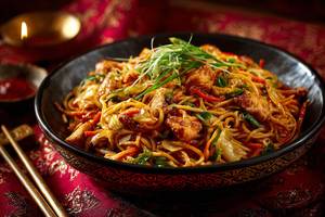 Chicken Chilly Garlic  Noodles