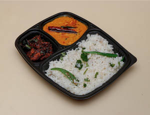 Jeera Rice with Pepper Chicken Dry Boneless (5 Pcs) & Dal Tadka