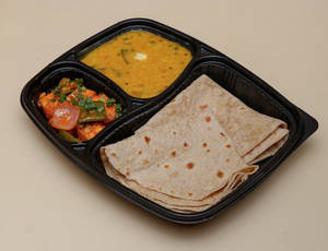 Chapathi (2 pcs) with Dal Fry & Paneer Chilly Dry (5 pcs)