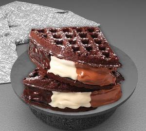 Triple chocolate waffles