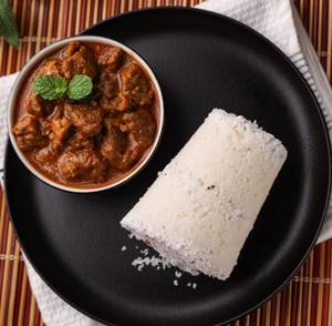 Puttu with beef curry