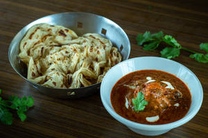 2 Kerala Paratha With Butter Chicken Masala Combo