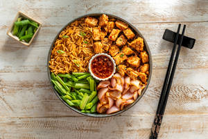 Korean - BBQ Chicken Gochujang Rice Bowl + Coke Can + Gochujang Dip