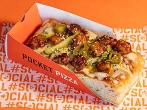 Korean Gochujang Chicken Pocket Pizza