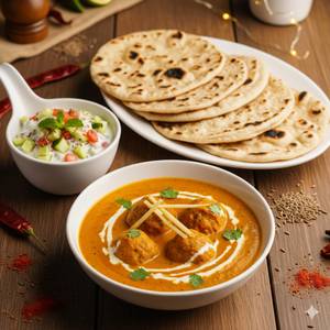 Malai Kofta + 5 Butter Roti + Raita