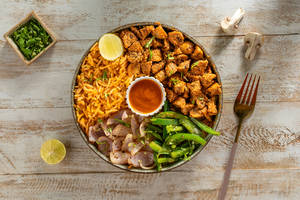 High Protein Indian Mushroom Rice Bowl