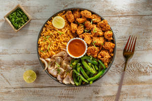 High Protein Indian Cilantro Chicken Rice Bowl