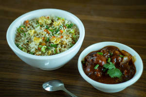 Chicken Fried Rice with chilli chicken 
