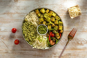 High Protein Italian Pesto Herb Potato Rice Bowl