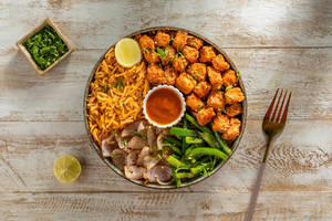 Indian - Butter Chicken Rice Bowl + Coke Can + Makhani Dip
