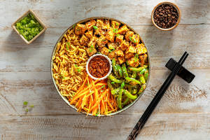 High Protein Chinese Schezwan Grilled Chicken Rice Bowl