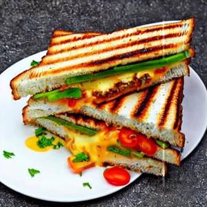 Vegetable cheese grill sandwich