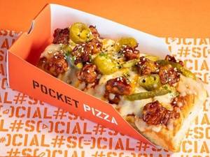 Korean Gochujang Mushroom Pocket Pizza