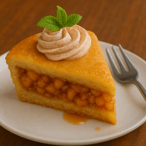Baked Apple Cake Slice