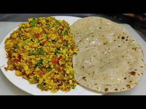 Paneer bhurji with tawa roti (4pcs)