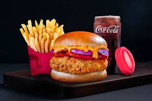 Crispy Veg Burger Combo ( Bun tikki)