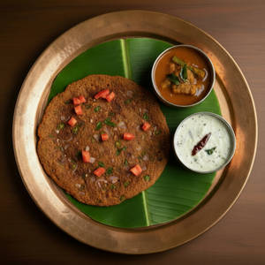 Tomato Onion Ragi Uttapam