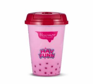 Strawberry Boba Ice Cream Shake