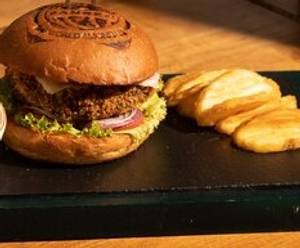 CORN CRUSTED VEGGIE BURGER