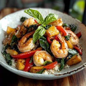 Basil Chilli Prawns