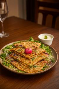 Mix Paratha With Curd