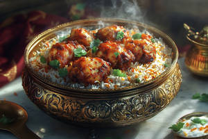 Chicken 65 biryani