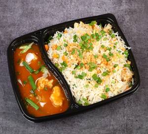 Beef Roasted Garlic Rice & Beef Ginger Capsicum