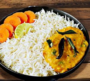 Dal fry with rice