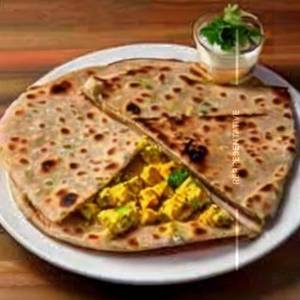 Paneer bhurji cheese paratha