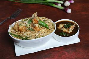 Prawn Chilli Noodles & Prawn Pepper gravy
