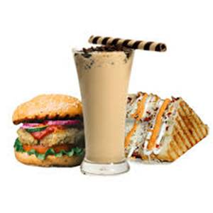 Cheese Burger + Cheese Sandwich + Cold Coffee With Icecream