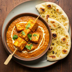 Mushroom Garlic Naan (1 Piece) With Paneer Of The Day