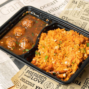 Veg Fried Rice With Manchurian