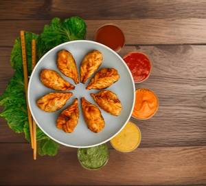 Chicken fried momos [6 pieces]